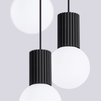 Lustră pe cablu HALO 3xG9/8W/230V d. 25 cm negru