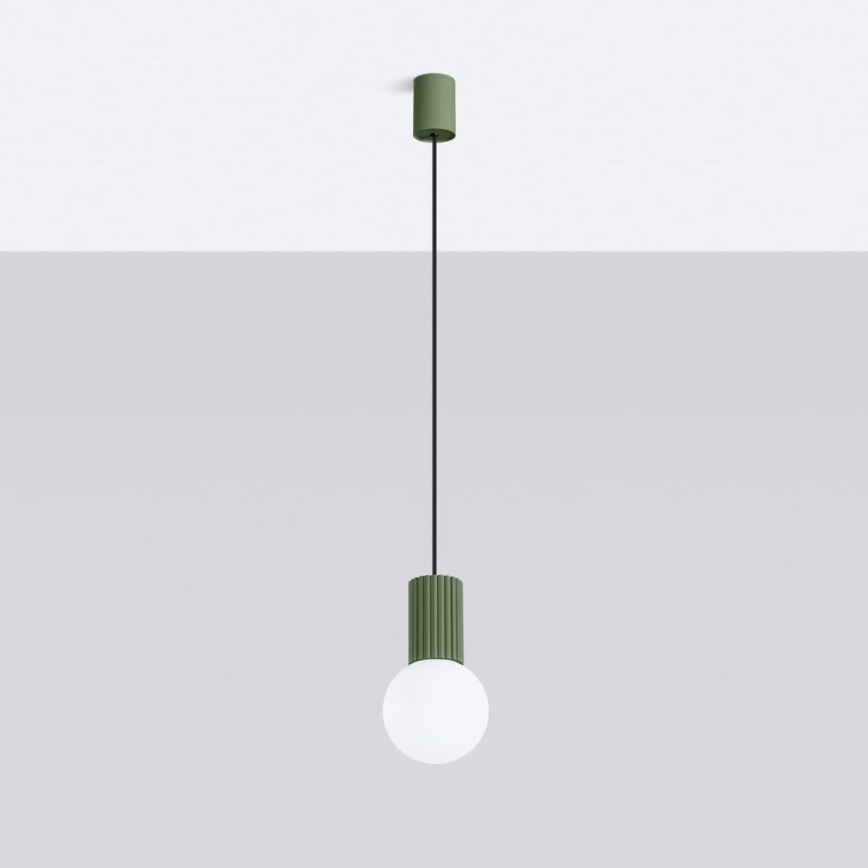 Lustră pe cablu HALO 1xG9/8W/230V d. 12 cm verde