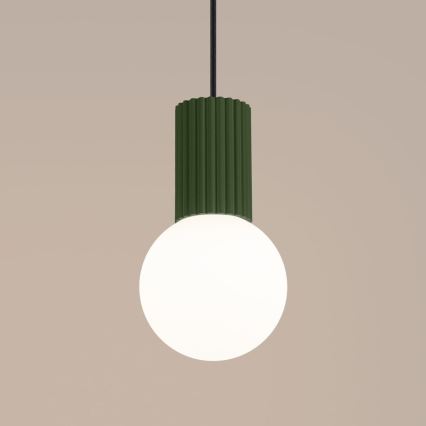 Lustră pe cablu HALO 1xG9/8W/230V d. 12 cm verde