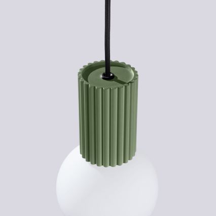 Lustră pe cablu HALO 1xG9/8W/230V d. 12 cm verde