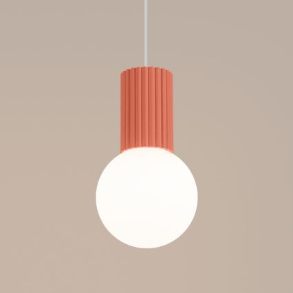 Lustră pe cablu HALO 1xG9/8W/230V d. 12 cm roz