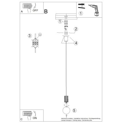 Lustră pe cablu HALO 1xG9/8W/230V d. 12 cm roz