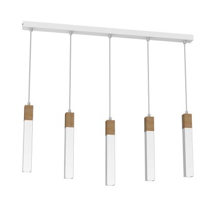 Lustră pe cablu SOLO 5xGU10/MR11/40W/230V alb