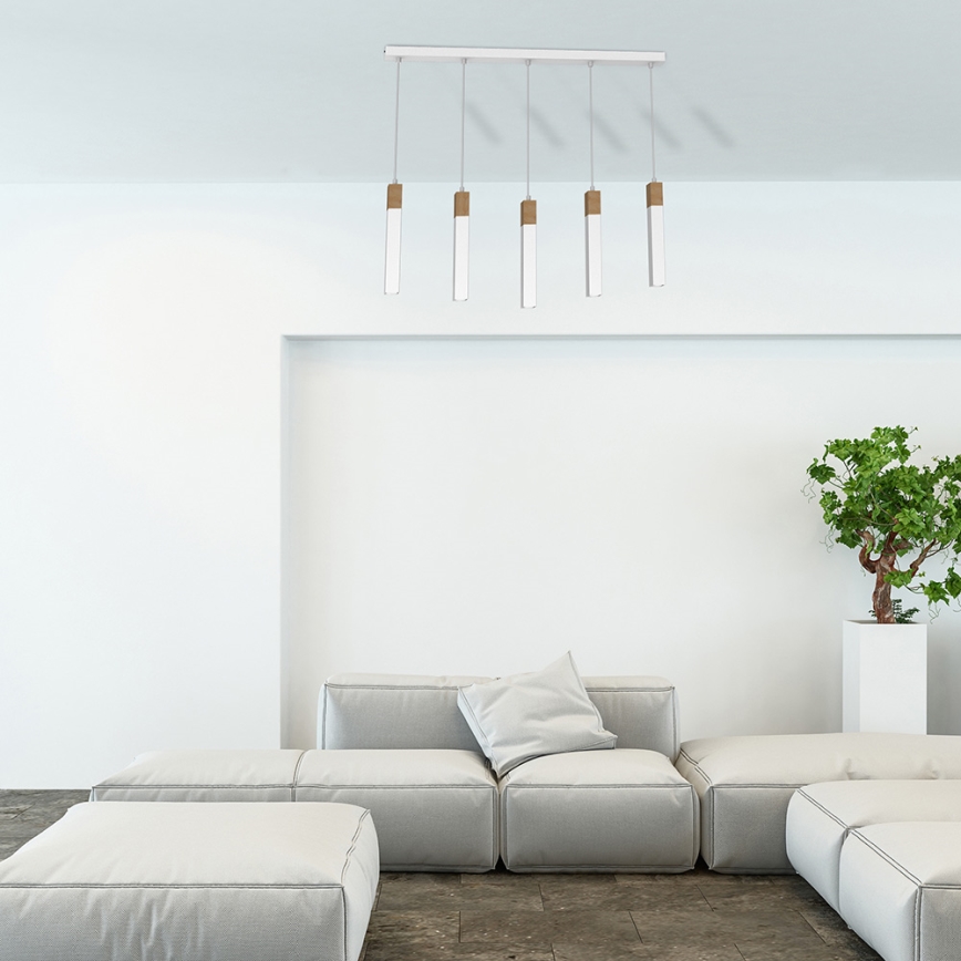 Lustră pe cablu SOLO 5xGU10/MR11/40W/230V alb