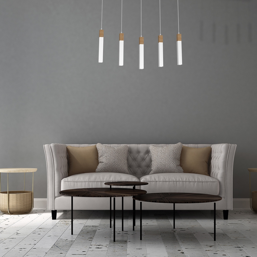 Lustră pe cablu SOLO 5xGU10/MR11/40W/230V alb