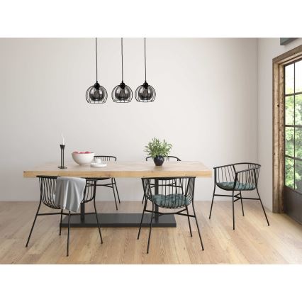 Lustră pe cablu SOLO BLACK 3xE27/60W/230V