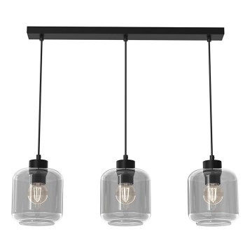 Lustră pe cablu SOMBRA 3xE27/60W/230V gri