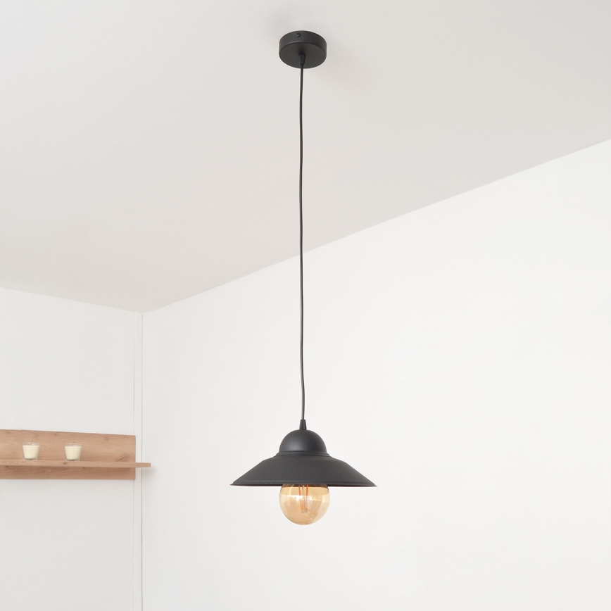 Lustră pe cablu SORAPIS 1xE27/15W/230V negru