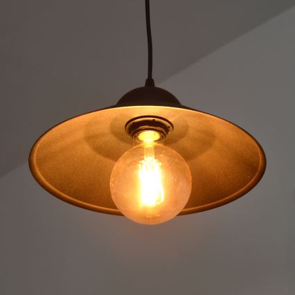 Lustră pe cablu SORAPIS 1xE27/15W/230V negru