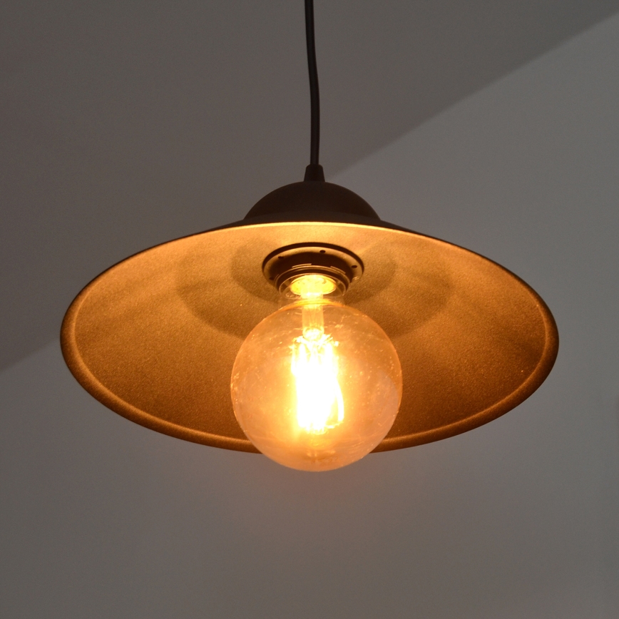 Lustră pe cablu SORAPIS 1xE27/15W/230V negru