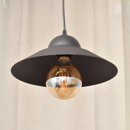 Lustră pe cablu SORAPIS 1xE27/15W/230V negru