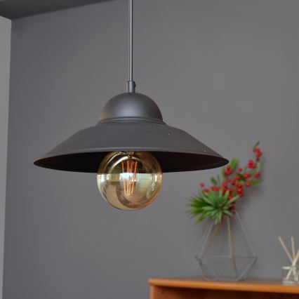 Lustră pe cablu SORAPIS 1xE27/15W/230V negru