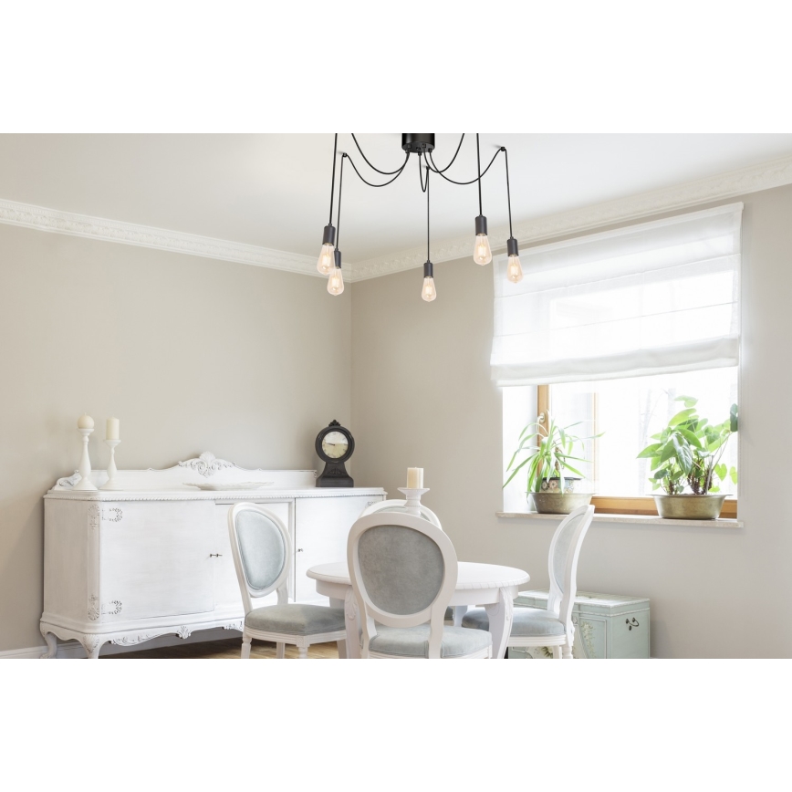 Lustră pe cablu SPINDEL 5xE27/60W/230V