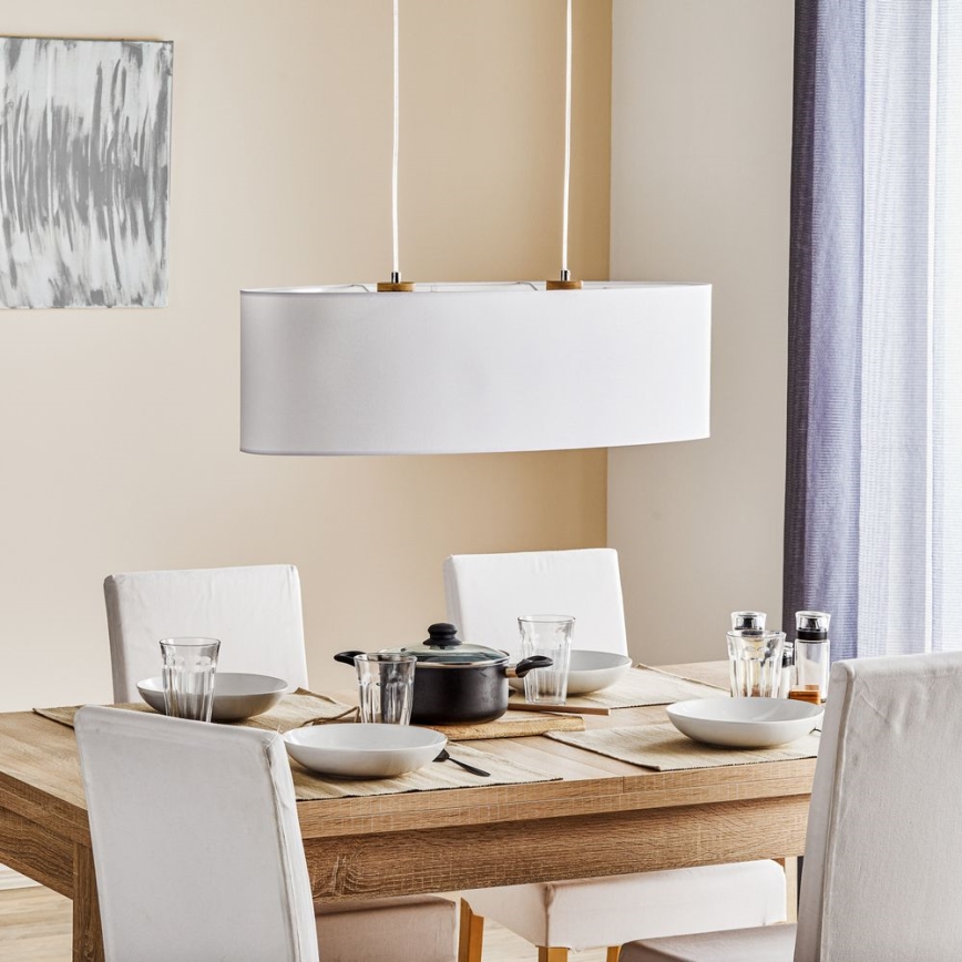 Lustră pe cablu DOVE 2xE27/40W/230V stejar