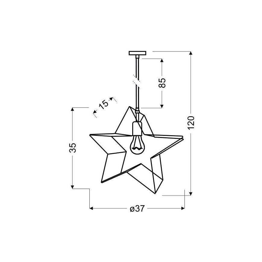 Lustră pe cablu STAR 1xE27/60W/230V