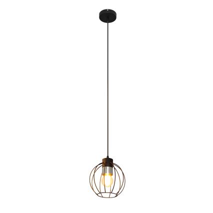 Lustră pe cablu STARLIGHT 1xE27/15W/230V neagră/argintie