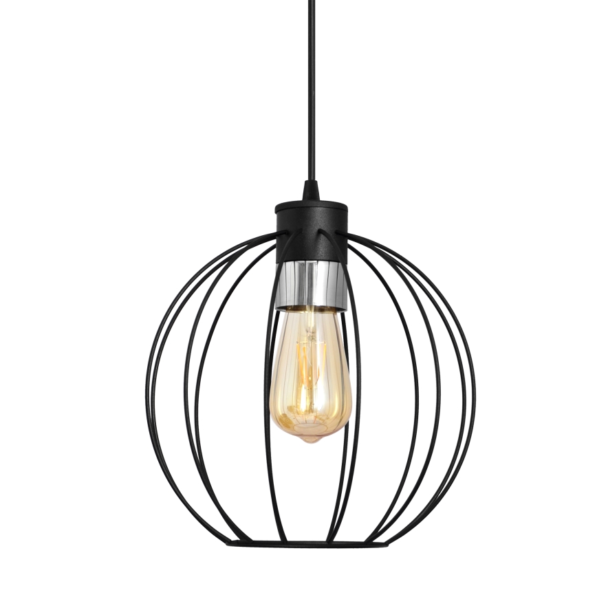 Lustră pe cablu STARLIGHT 1xE27/15W/230V neagră/argintie