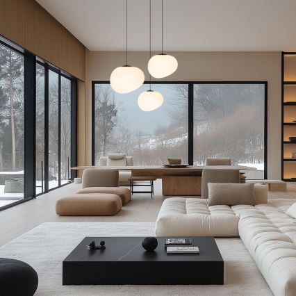 Lustră pe cablu STONES 1xE27/40W/230V d. 20 cm