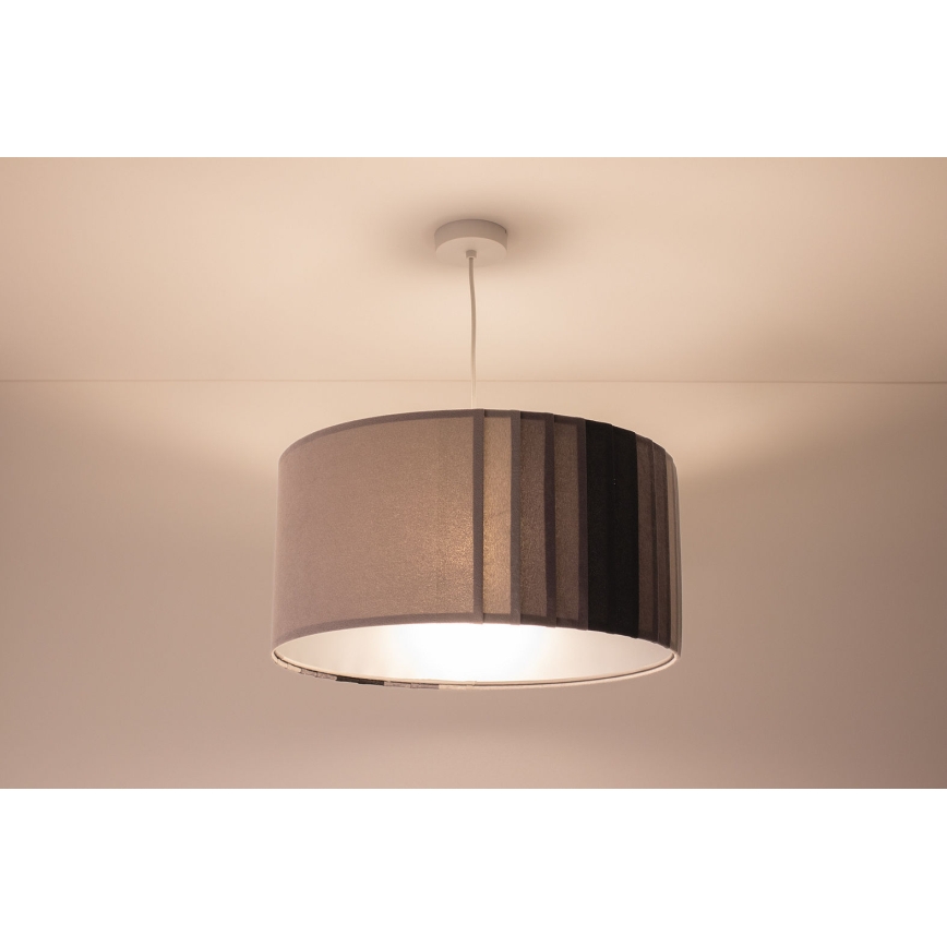 Lustră pe cablu STRIPES 1xE27/60W/230V, diam. 40 cm, gri