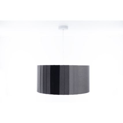 Lustră pe cablu STRIPES 1xE27/60W/230V, diam. 40 cm, gri