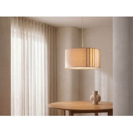 Lustră pe cablu STRIPES, 1xE27/60W/230V, Ø 60 cm, bej
