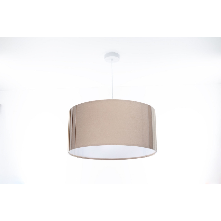 Lustră pe cablu STRIPES, 1xE27/60W/230V, Ø 60 cm, bej