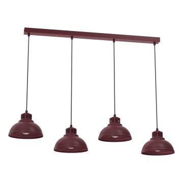 Lustră pe cablu SVEN 4xE27/15W/230V burgund