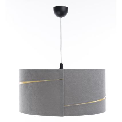 Lustră pe cablu SWING 1xE27/60W/230V gri/auriu