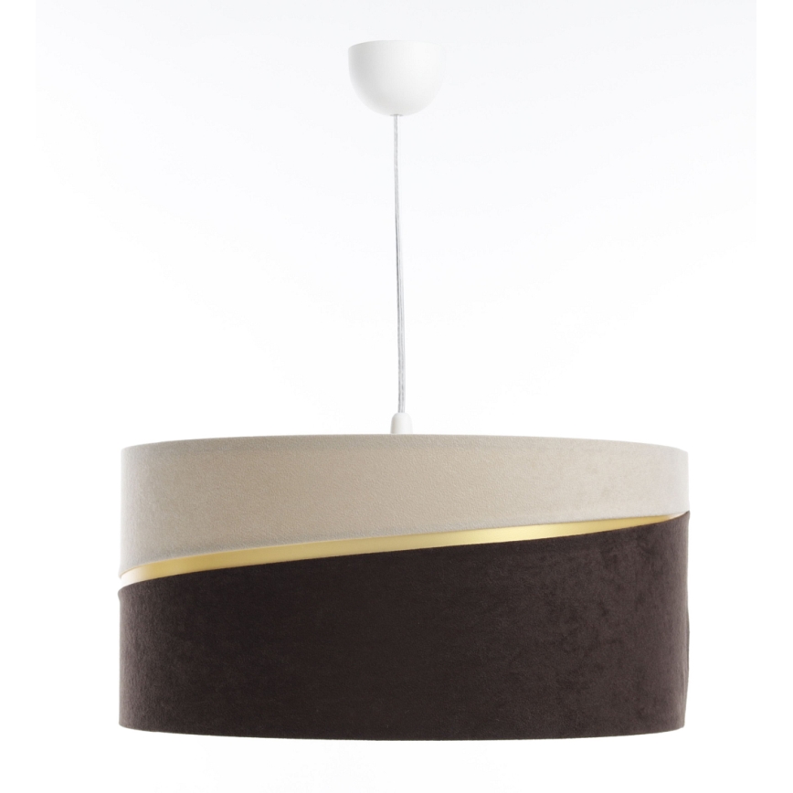 Lustră pe cablu SWING 1xE27/60W/230V maro/bej/auriu