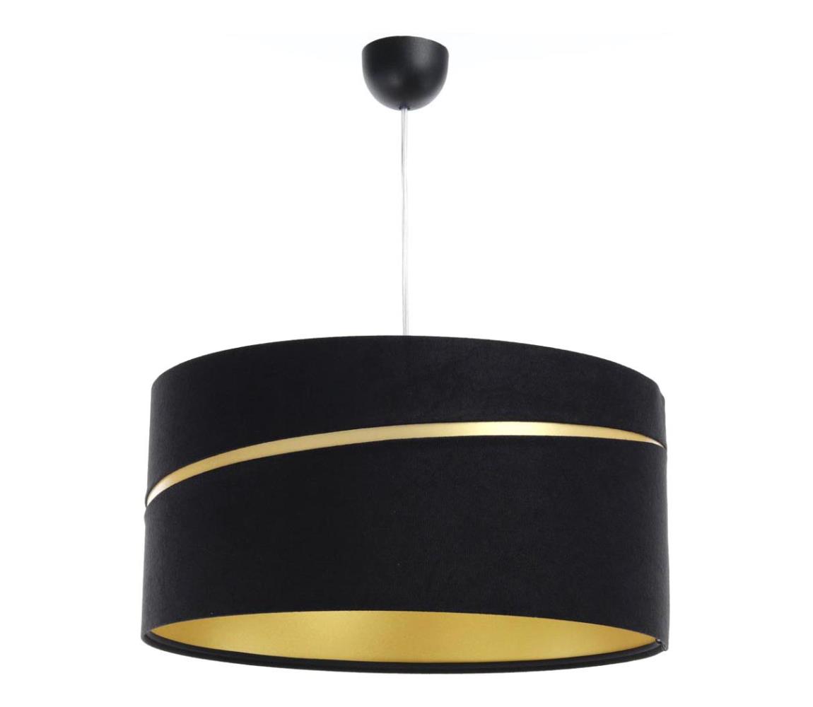 Lustră pe cablu SWING 1xE27/60W/230V negru/auriu