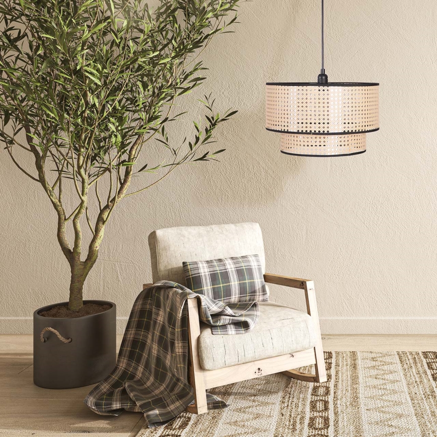 Lustră pe cablu TAKARA 1xE27/20W/230V d. 40 cm bej