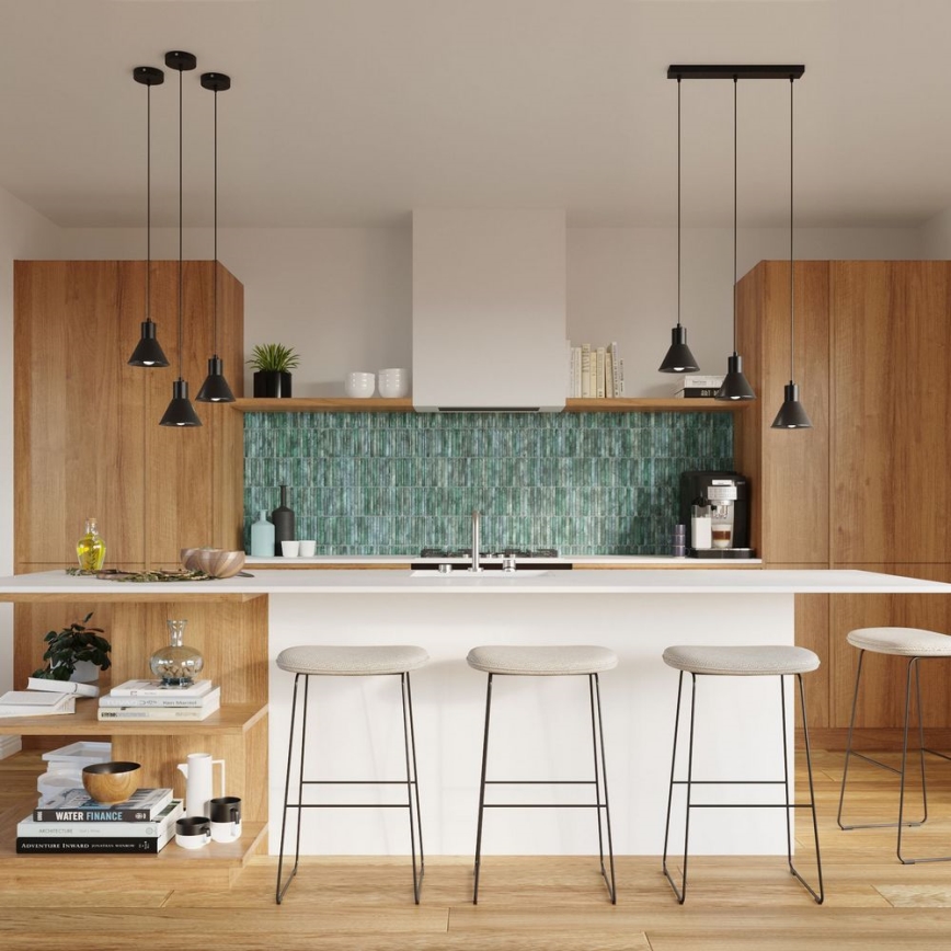 Lustră pe cablu TALEJA 3xE27/60W/230V neagră