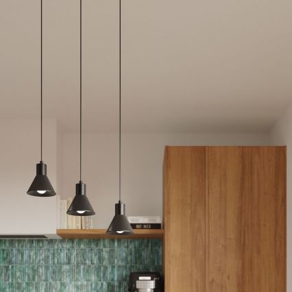 Lustră pe cablu TALEJA 3xE27/60W/230V neagră