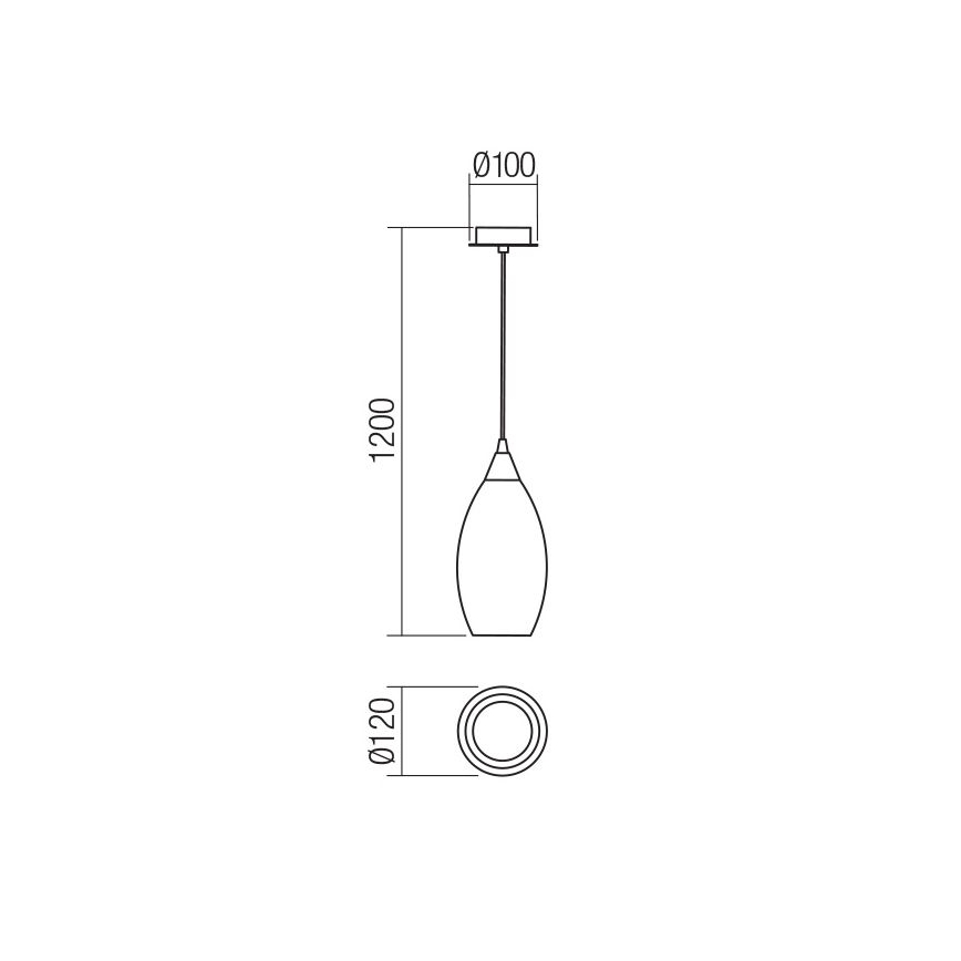 Lustră pe cablu TANNER 1xE14/28W/230V d. 12 cm Redo 01-3189