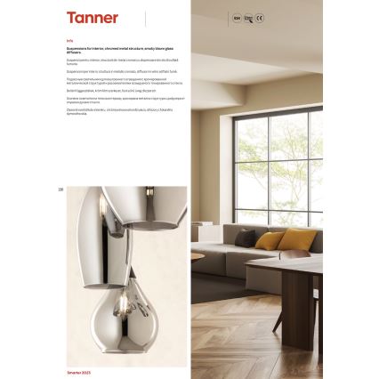 Lustră pe cablu TANNER 3xE14/28W/230V Redo 01-3192