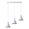 Lustră pe cablu TAZILA 3xES111/60W/230V albă