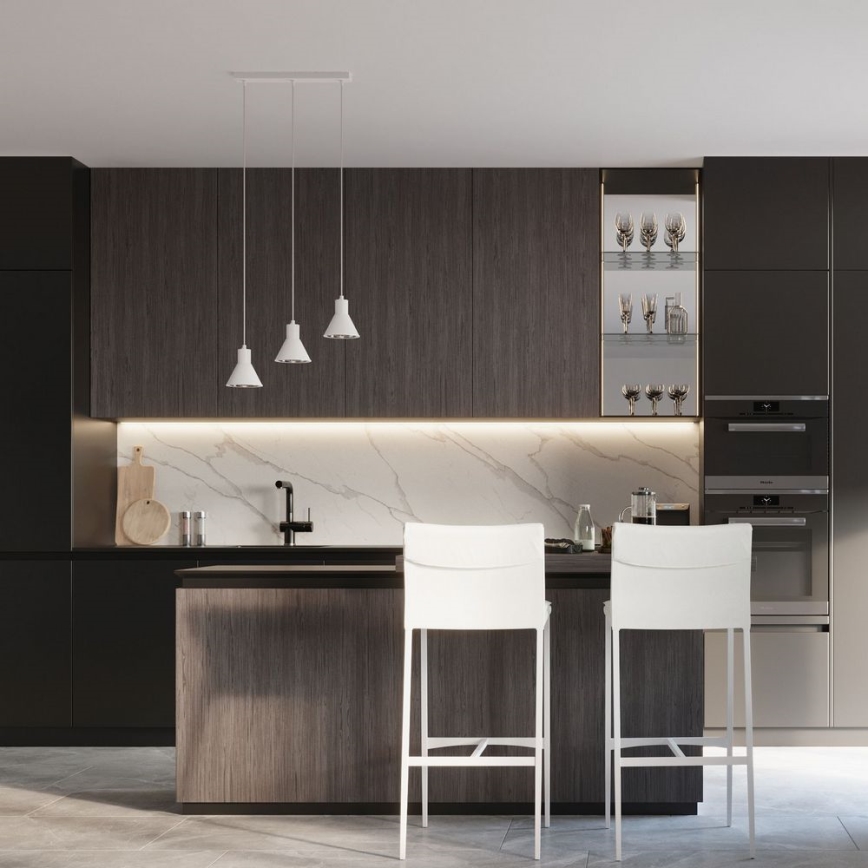 Lustră pe cablu TAZILA 3xES111/60W/230V albă