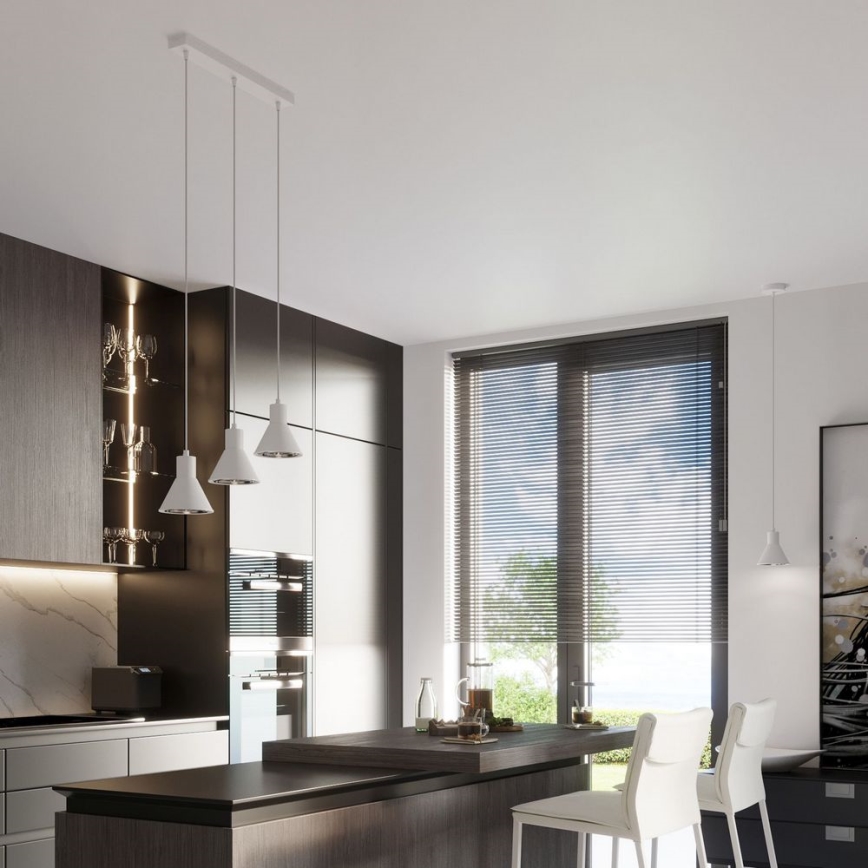 Lustră pe cablu TAZILA 3xES111/60W/230V albă