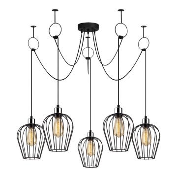 Lustră pe cablu TEL 5xE27/40W/230V