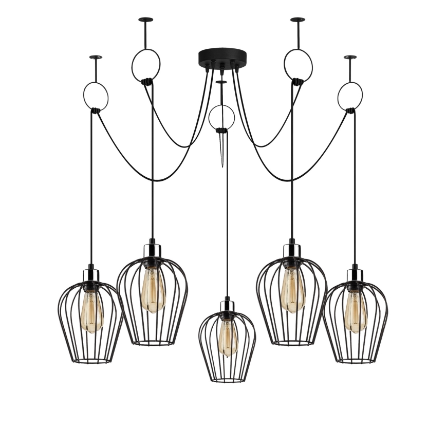 Lustră pe cablu TEL 5xE27/40W/230V