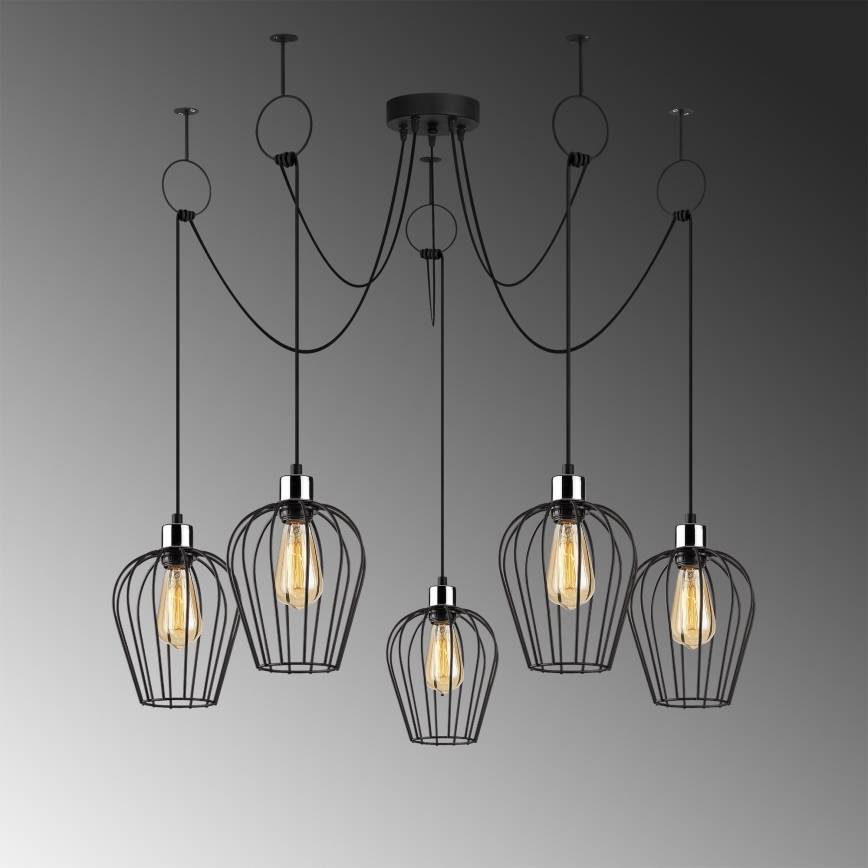 Lustră pe cablu TEL 5xE27/40W/230V