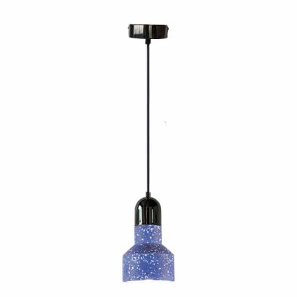 Lustră pe cablu TERRAZZO 1xE27/60W/230V d. 12 cm albastru