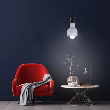 Lustră pe cablu TERRAZZO 1xE27/60W/230V d. 12 cm crem