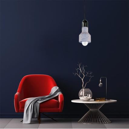 Lustră pe cablu TERRAZZO 1xE27/60W/230V d. 12 cm crem