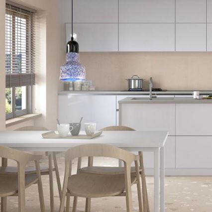 Lustră pe cablu TERRAZZO 1xE27/60W/230V d. 12 cm gri