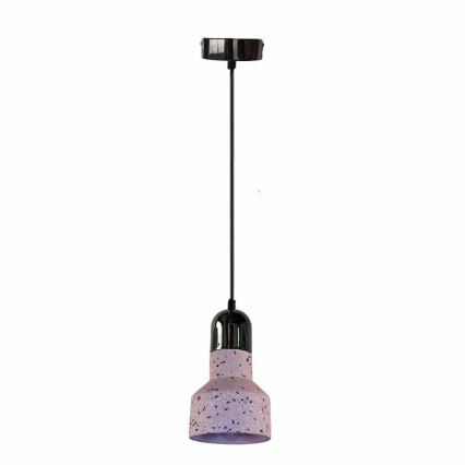 Lustră pe cablu TERRAZZO 1xE27/60W/230V d. 12 cm roșu