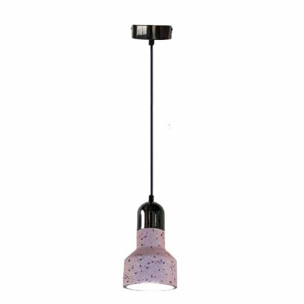 Lustră pe cablu TERRAZZO 1xE27/60W/230V d. 12 cm roșu