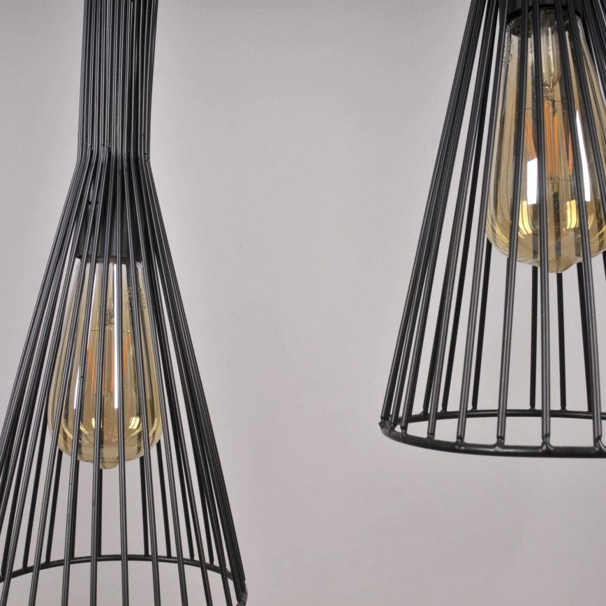 Lustră pe cablu TIANA 1xE27/20W/230V d. 15,5 cm negru