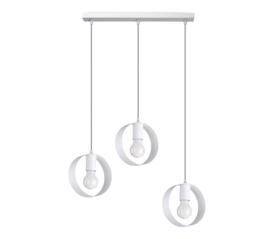 Lustră pe cablu TITRAN 3xE27/60W/230V albă SL.1138