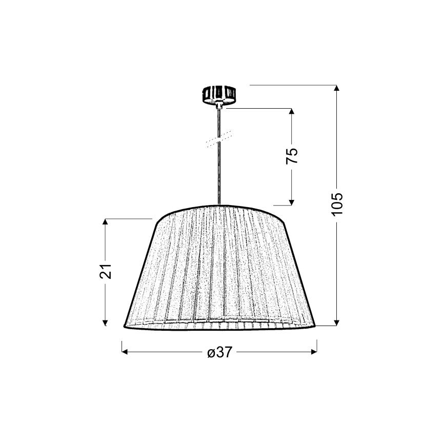 Lustră pe cablu TIZIANO 1xE27/60W/230V neagră